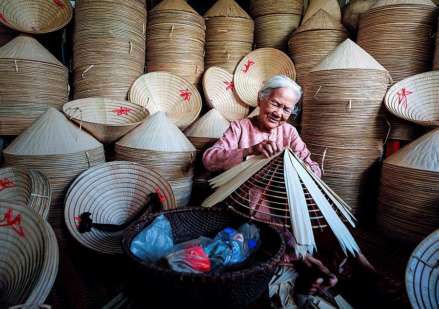 chapeau conique - voyage au vietnam